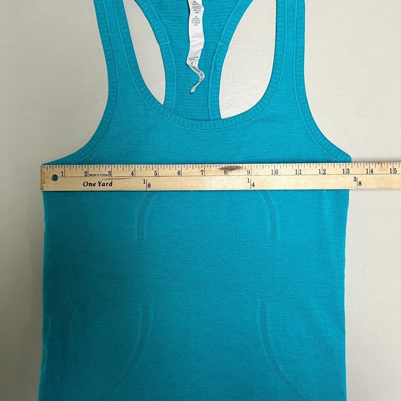 Lululemon Tank Top Shirt Womens 4 Green Turquoise Racerback Gym Training Yoga - Picture 8 of 9